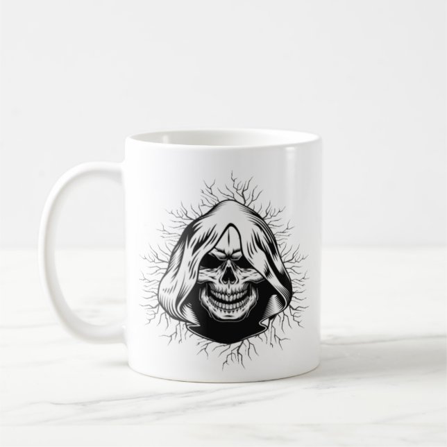 Caneca De Café Skeleton Halloween (Esquerda)