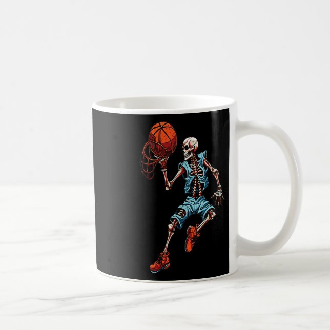 Caneca De Café Skeleton Halloween Spooky Dunking Skull (Direita)