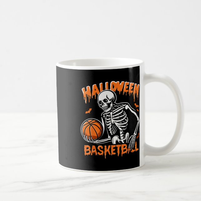 Caneca De Café Skeleton Halloween Trick Ou Tratar (Direita)