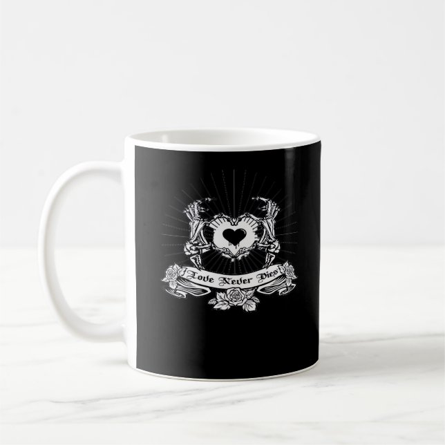 Caneca De Café Skeleton Hand Design Classic (Esquerda)