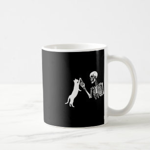 Caneca De Café Skeleton Mão Fazendo Dia de as Bruxas engraçado De