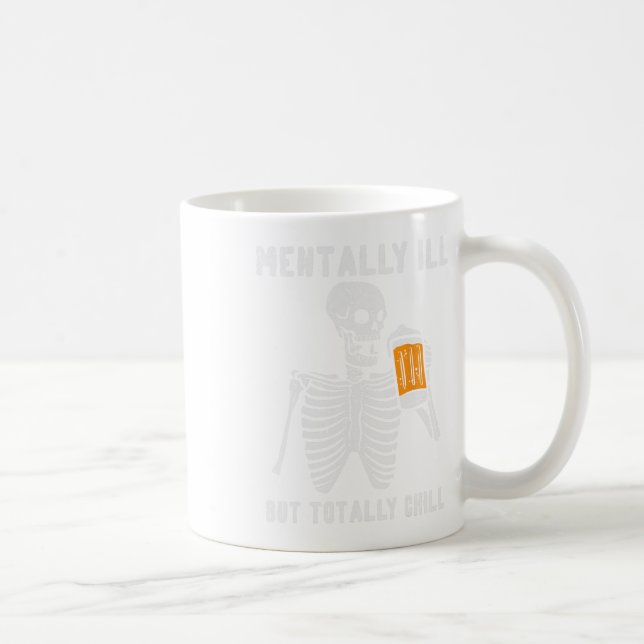 Caneca De Café Skeleton Mentalmente Vai Arrefecer Totalmente O Re (Direita)