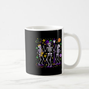 Caneca De Café Skeleton Miçanga Joker Hat Mardi Gras New Orleans