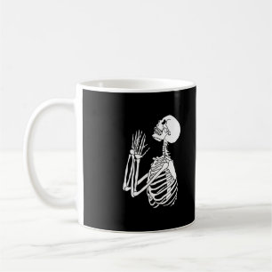 Caneca De Café Skeleton Pedindo Ajuda em um