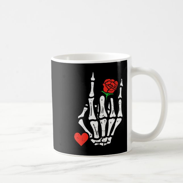 Caneca De Café Skeleton Rock Band Punk Rocker Valentines Day Men  (Direita)