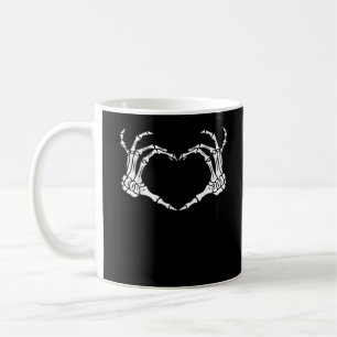 Caneca De Café Skeleton Sinal de Coração Dia de as Bruxas engraça