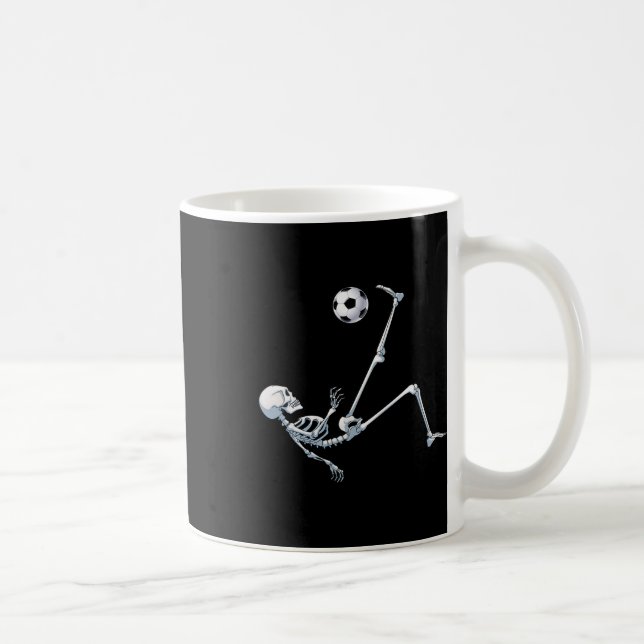 Caneca De Café Skeleton Soccer Footll Halloween T Shirt Costume G (Direita)