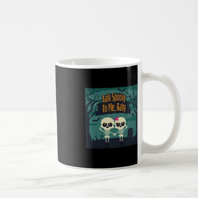 Caneca De Café Skeletons no Amor Fala Estranho para Mim Hallowee  (Direita)