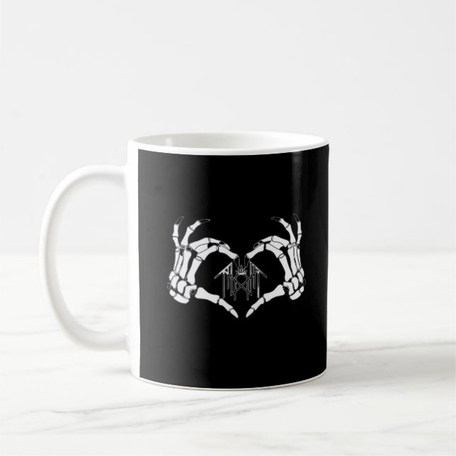 Caneca De Café Skeletons Token Heart Mands (Esquerda)