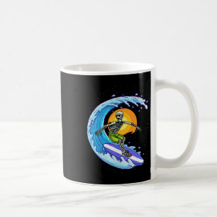 Caneca De Café Skelfer Surfer Halloween Figurume Mens Mulheres Cr