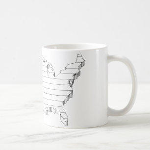 Caneca De Café Sketch dos EUA
