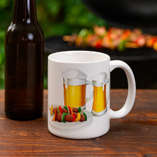 Caneca De Café Skewers de churrasco e Cookout de Verão de Cerveja