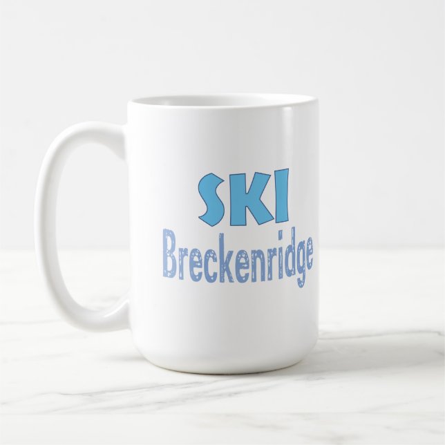 Caneca De Café Ski Breckenridge, colorado, ski, breckenridge, (Esquerda)