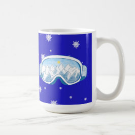 Caneca De Café Ski Goggles Snowflake Dance