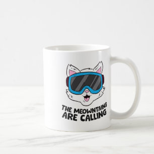 Caneca De Café Ski Snowboard Goggle Para Esquiar Gato Snowboard F
