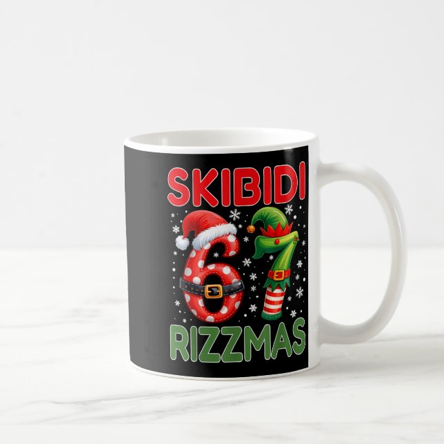 Caneca De Café Skibidi Rizzmas 67 Christmas Six Seven Xmas Funny  (Direita)