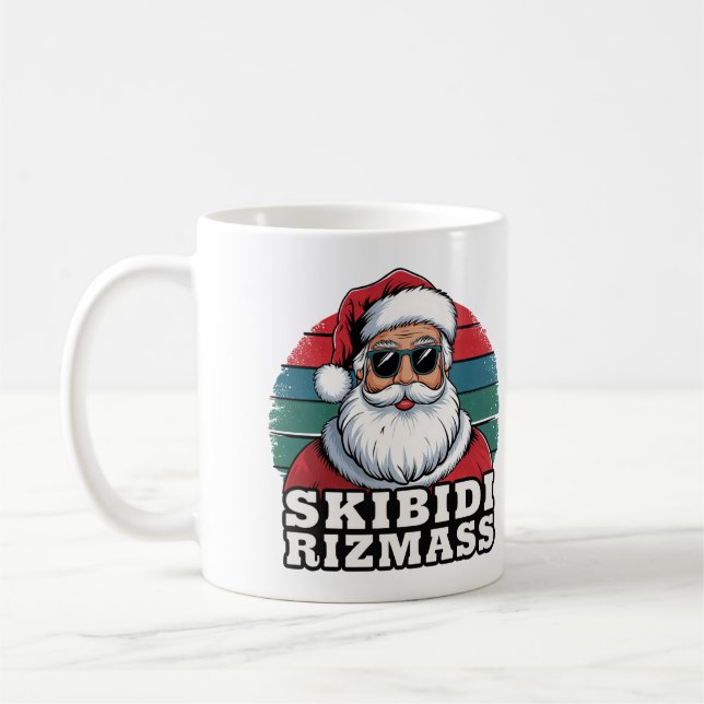 Caneca De Café Skibidi Rizzmas Christmas Mug (Esquerda)