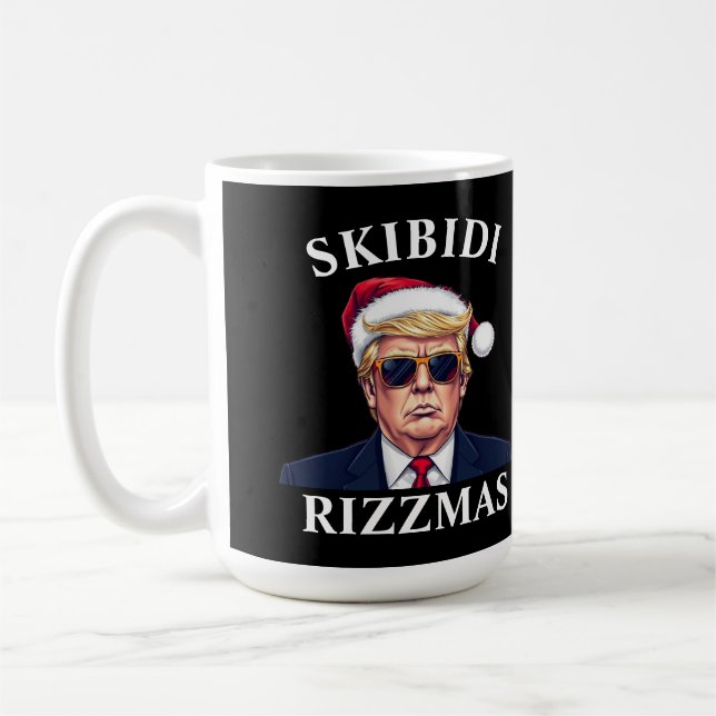 Caneca De Café Skibidi Rizzmas Faz Excelente De Natal Novamente X (Esquerda)
