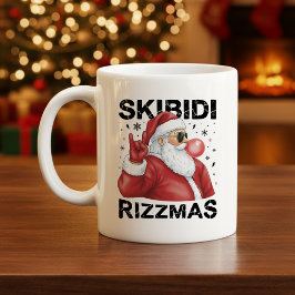 Caneca De Café Skibidi Rizzmas Papai Noel Natal Divertido