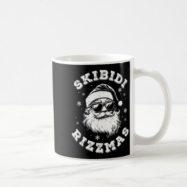 Caneca De Café Skibidi Rizzmas Santa Funny Christmas Gen Alpha Sl (Direita)