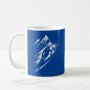 Caneca De Café Skier Silhouette Graphic Art