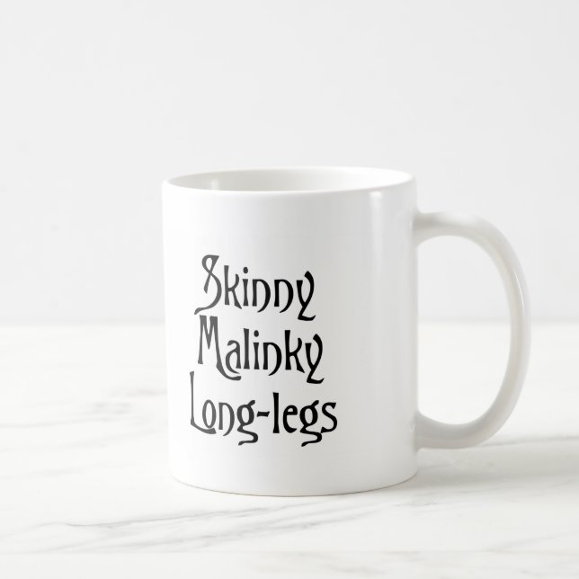 Caneca De Café Skinny Malinky Pernas longas, engraçadinho escocês (Direita)