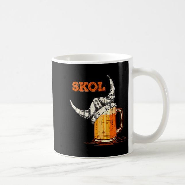 Caneca De Café Skol Nordic Viking Helmet Drinking Gl  (Direita)