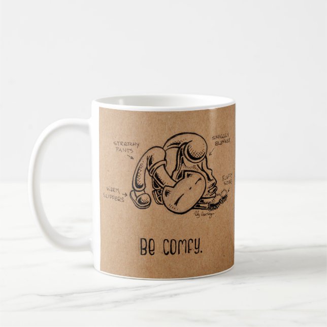 Caneca De Café Skribbles: Seja confortável (Esquerda)