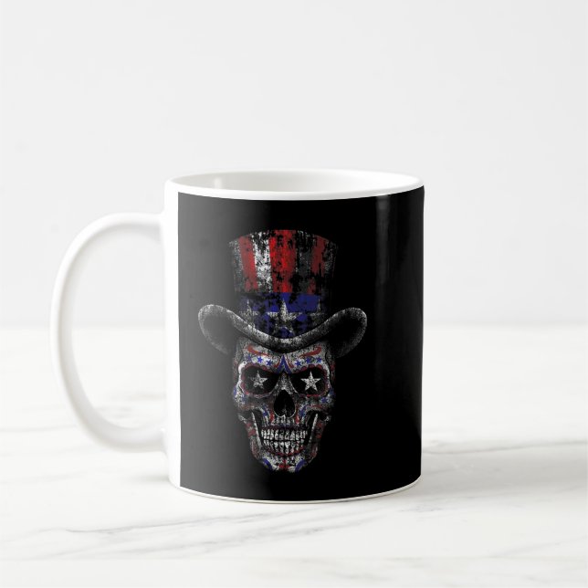 Caneca De Café Skull American Sugar T-Shirt (Esquerda)