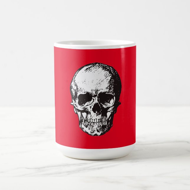 Caneca De Café Skull Fantasy Art Rock Punk Heavy Metal (Centro)