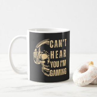 Caneca De Café Skull Gamer Art – Can’t Hear You