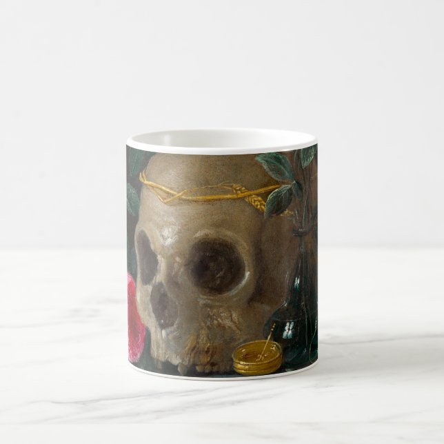 Caneca De Café Skull Vanitas Ainda Life Jan van Kessel (Centro)