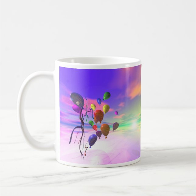 Caneca De Café Sky Birthday Balloons (Esquerda)