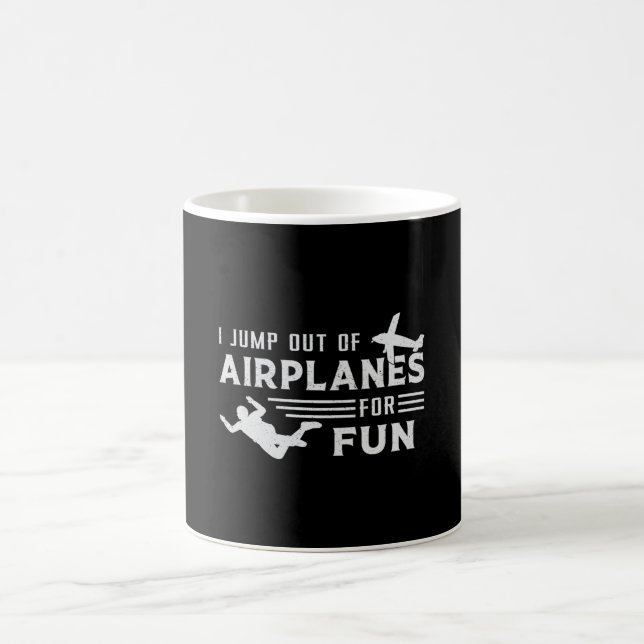 Caneca De Café Skydive Skydive Jump Plane Engraçado (Centro)