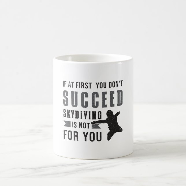 Caneca De Café Skydiving Parachuting Skydiver Funny Idea (Centro)
