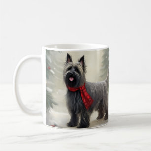 Caneca De Café Skye Terrier Dog no Natal da Neve