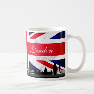 Caneca De Café Skyline BRITÂNICA da cidade da bandeira de Londre
