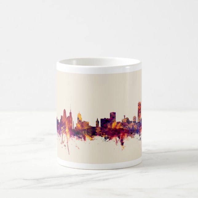 Caneca De Café Skyline Buffalo Nova York (Centro)