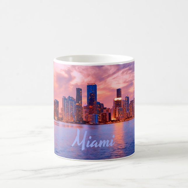 Caneca De Café Skyline City da Flórida de Miami (Centro)