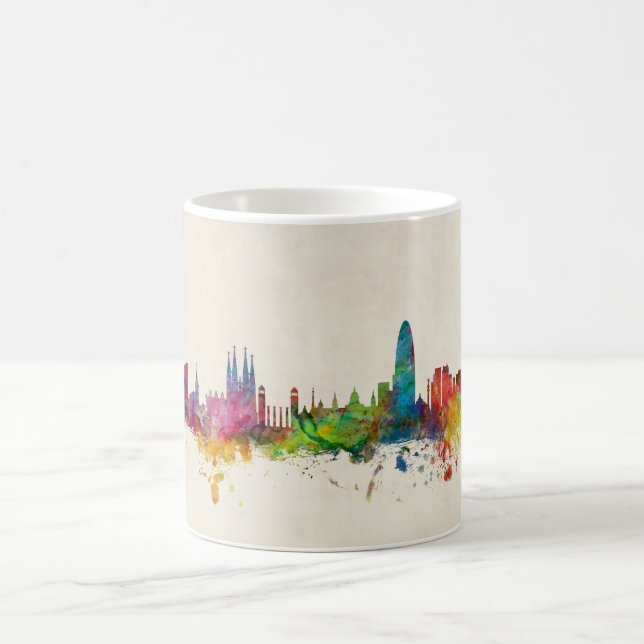 Caneca De Café Skyline da espanha de Barcelona (Centro)