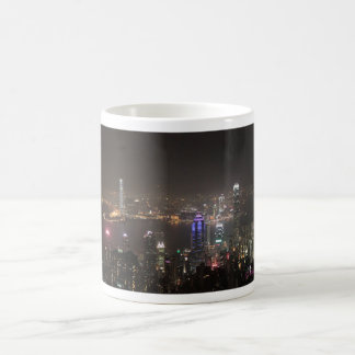 Caneca De Café Skyline da noite de Hong Kong