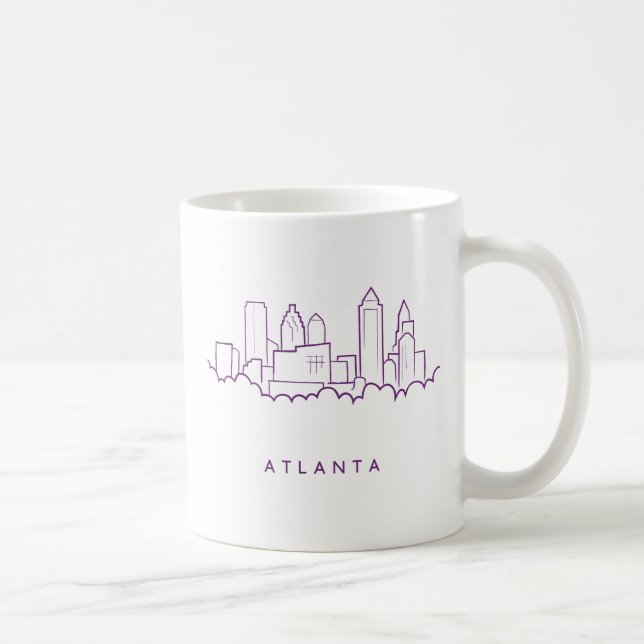 Caneca De Café Skyline de Atlanta (Direita)