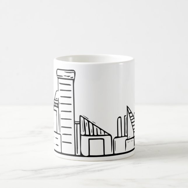 Caneca De Café Skyline de Baltimore (Centro)