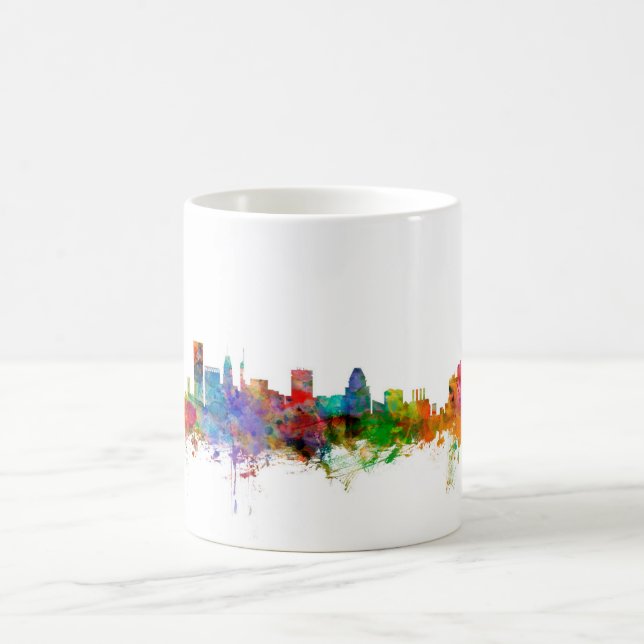 Caneca De Café Skyline de Baltimore Maryland (Centro)