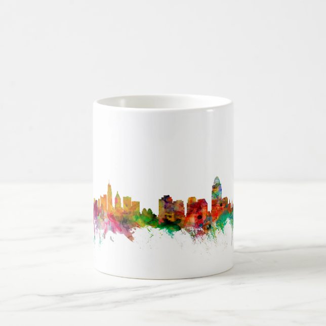 Caneca De Café Skyline de Cincinnati Ohio (Centro)