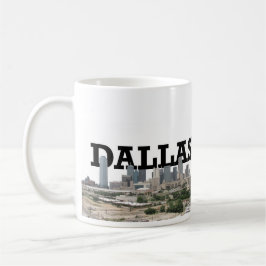 Caneca De Café Skyline de Dallas com a Dallas no céu