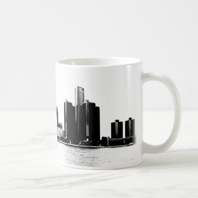 Caneca De Café Skyline de Detroit (Direita)