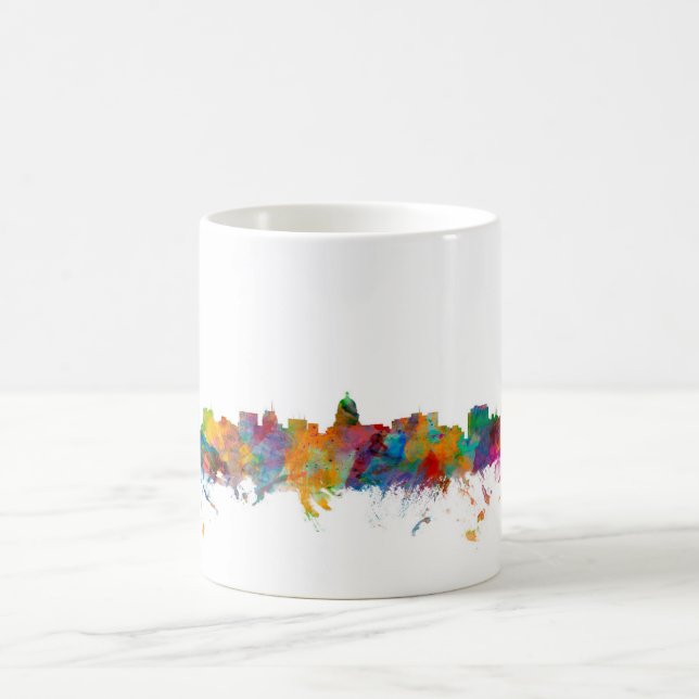 Caneca De Café Skyline de Madison Wisconsin (Centro)