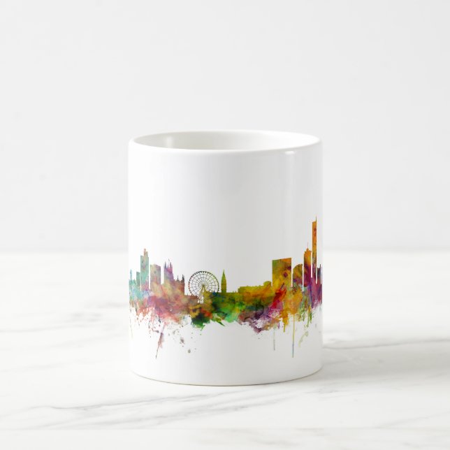 Caneca De Café Skyline de Manchester Inglaterra (Centro)