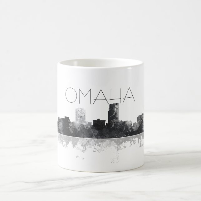 CANECA DE CAFÉ SKYLINE DE OMAHA NEBRASKA (Centro)